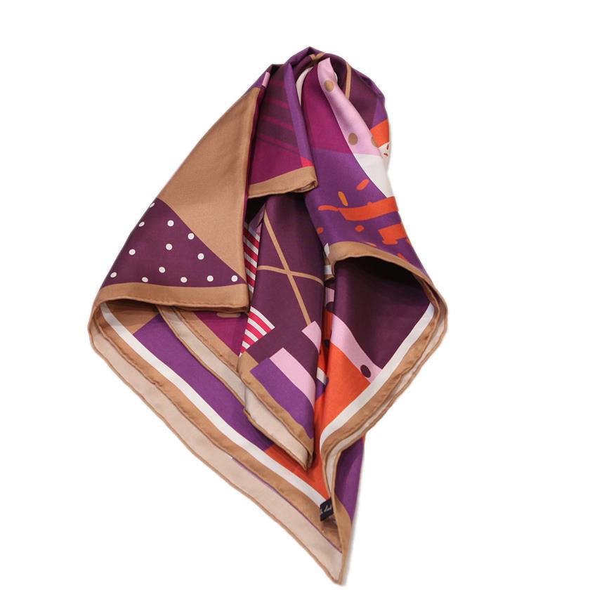 Purple Silk Handkerchief-2
