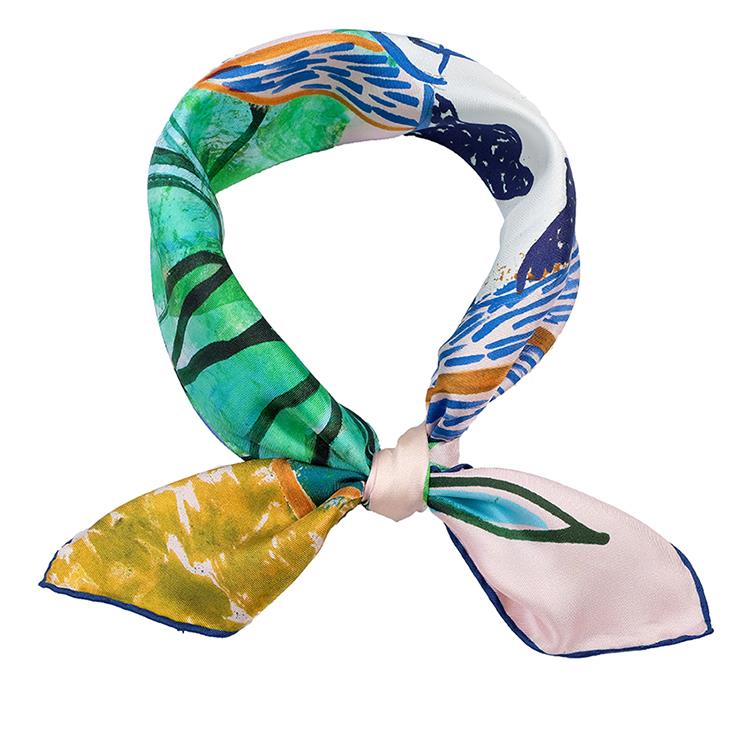 Square Neck Scarf with Logo-4 Square Neck Scarf with Logo-4