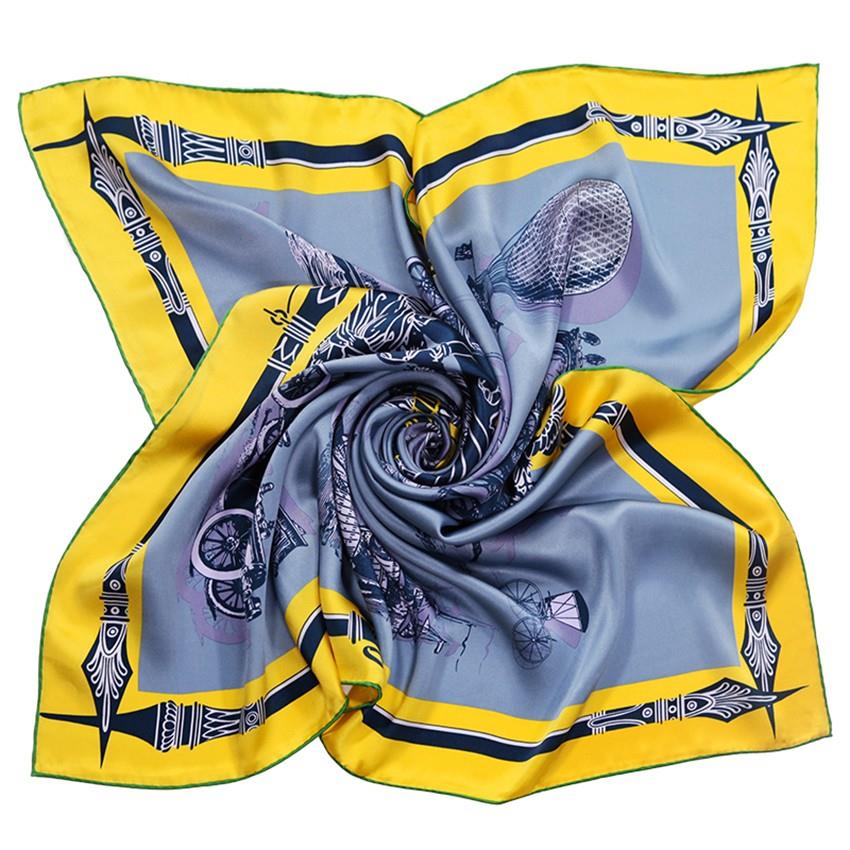 Ladies Silk Satin Neck Scarves-1