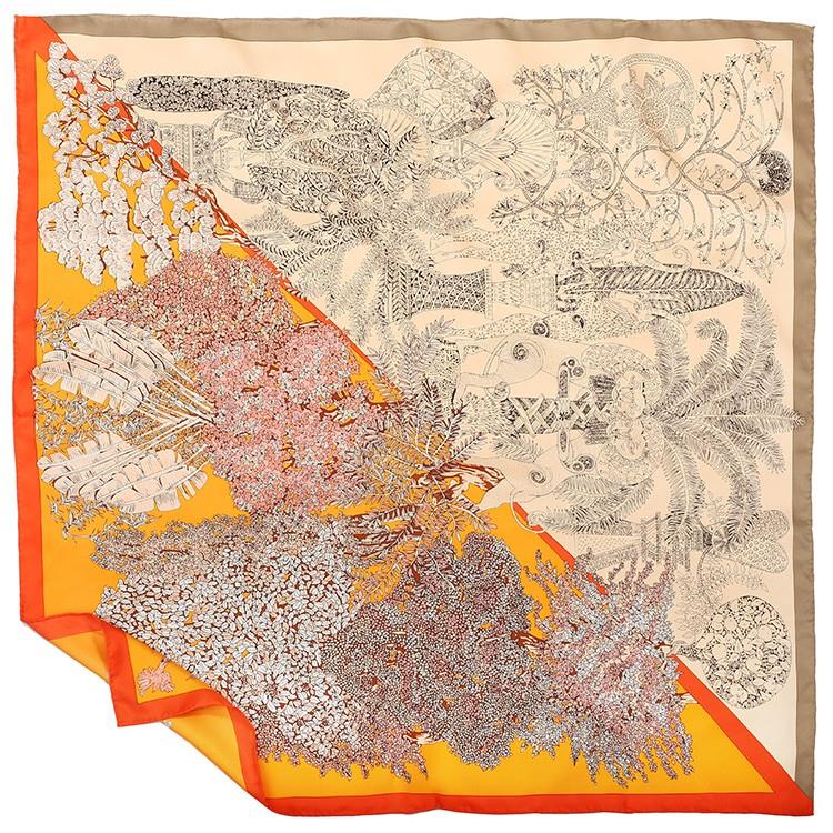 Two Colored Silk Neckerchief Women