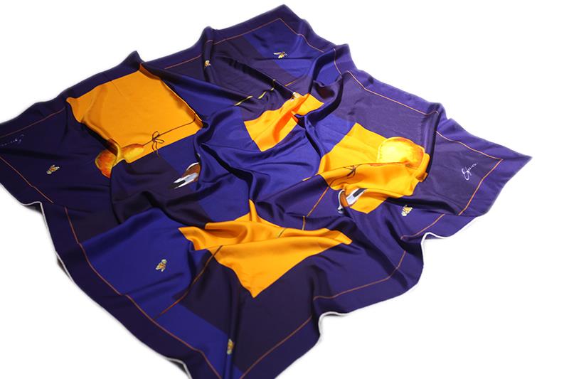 Oversize Violet Pure Silk Shawls-1 Oversize Violet Pure Silk Shawls-1