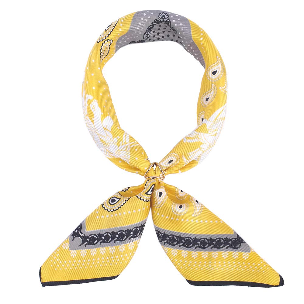 Yellow Silk Head Scarf
