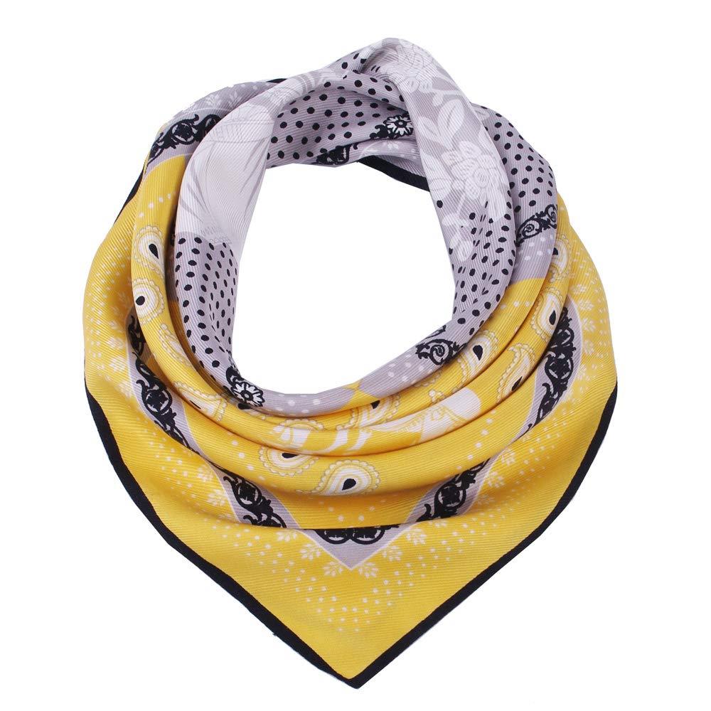 Yellow Silk Head Scarf-2
