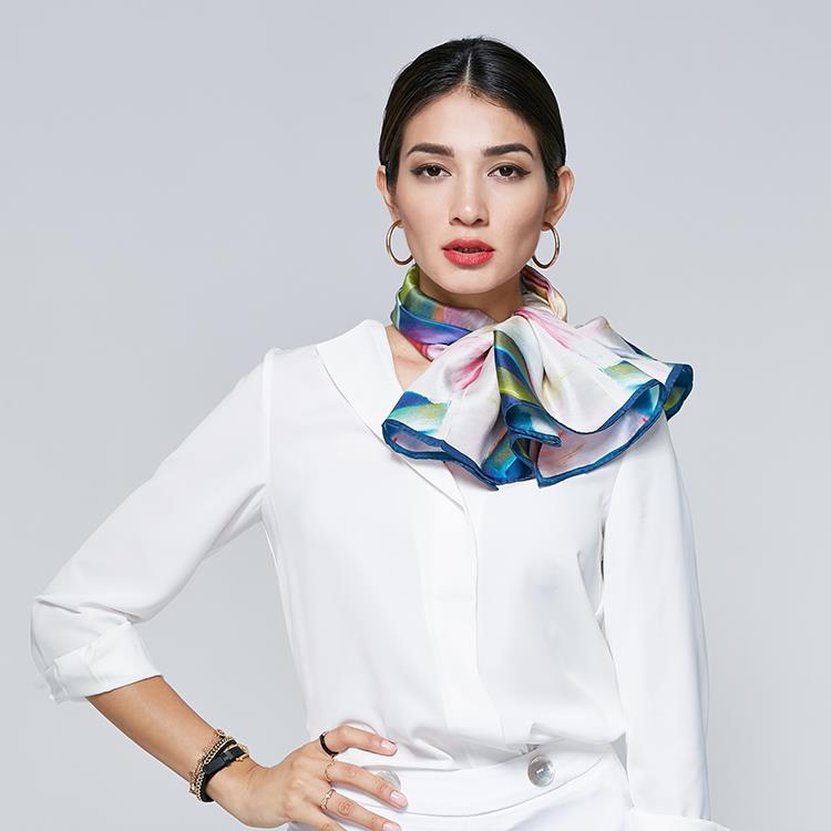 Floral Mulberry Silk Scarf Floral Mulberry Silk Scarf