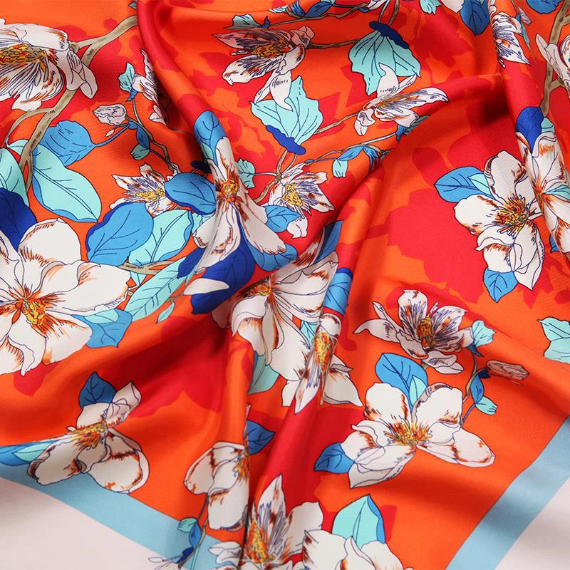 Silk Bandana With Hemming