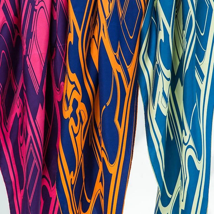 Diamond Shaped Silk Scarves-3
