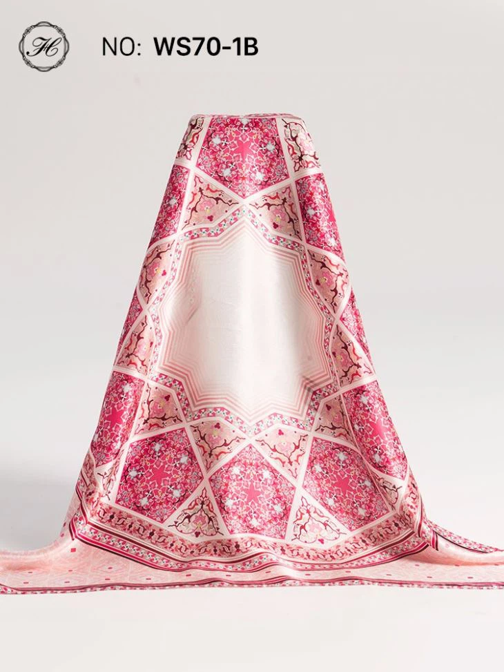Vintage Digital Printed Silk Satin Scarves