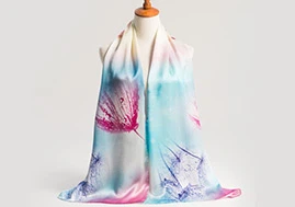 Customized Design Printed Satin Real Silk Scarf