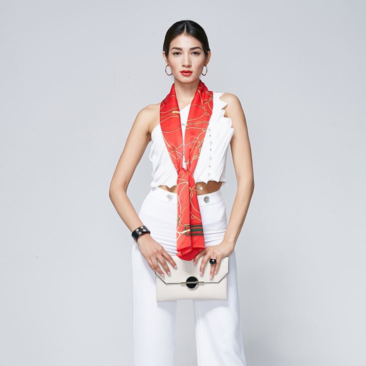 Chain Print Silk Scarves