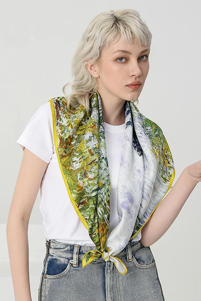 Oil Painting Square Bandana Neckchief