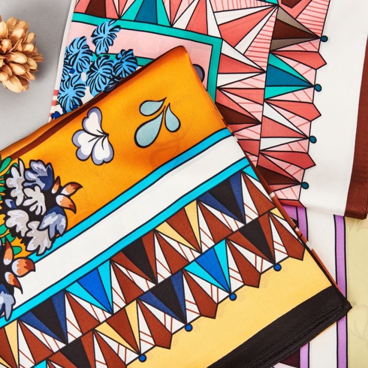 Framed Silk Scarf
