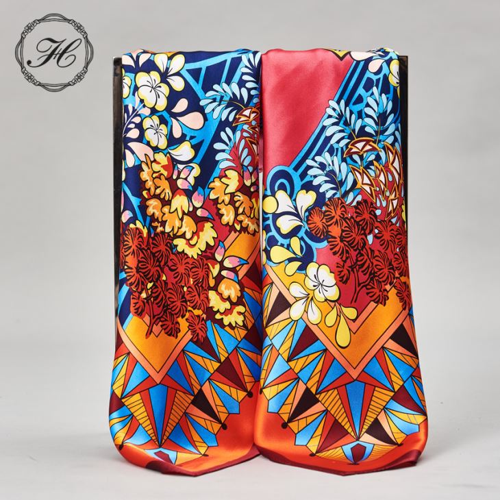 Framed Silk Scarf