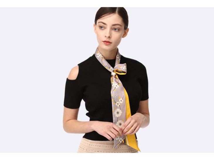 Long Skinny Silk Scarf