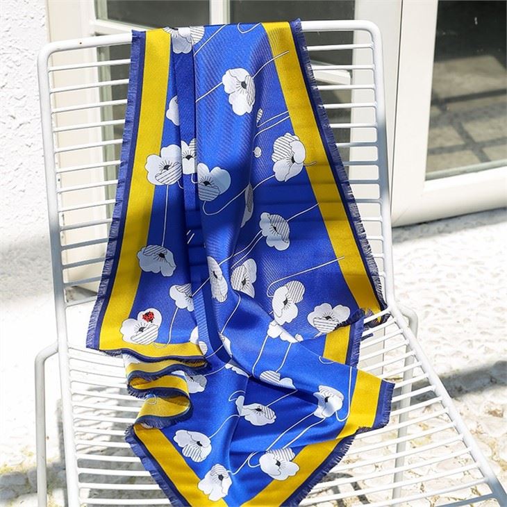 Printed Square Silk Scarves