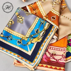 Lady Digital Print Silk Scarf