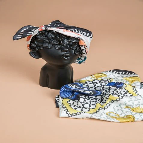 Printed Silk Head Scarf