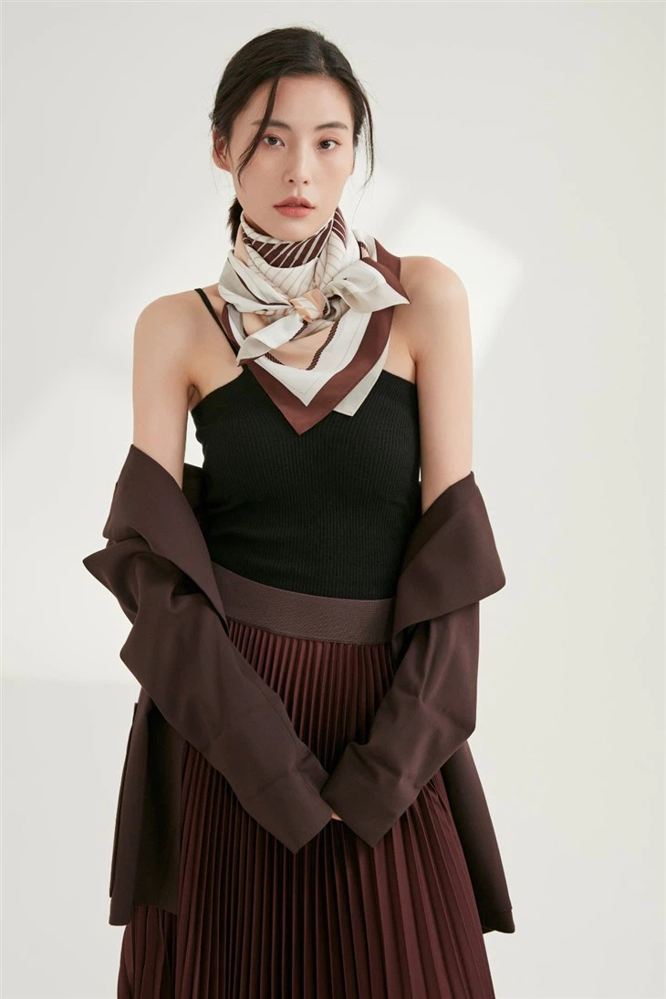 3.Satin Square Scarf